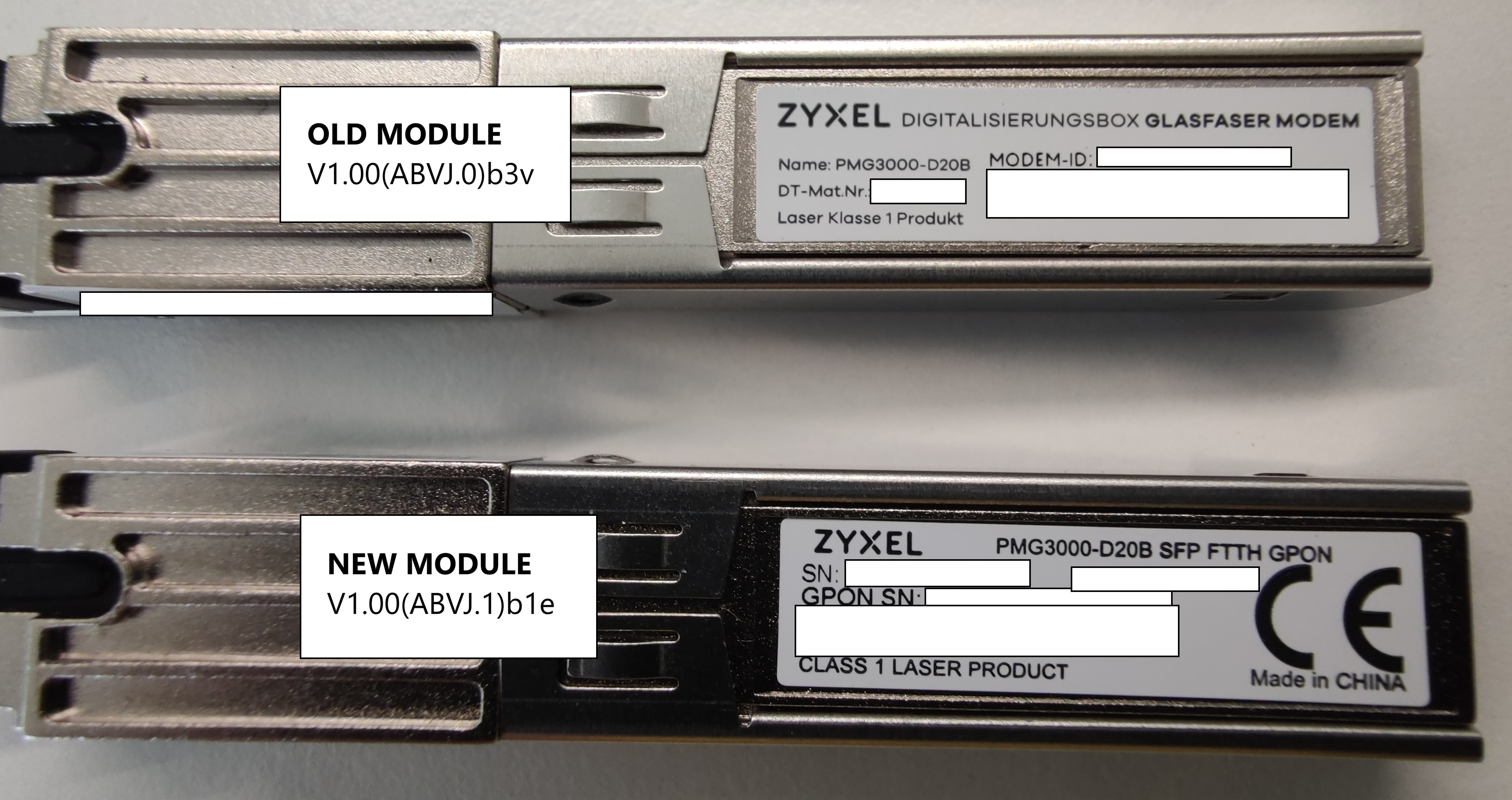 PMG3000-D20B Module comparison